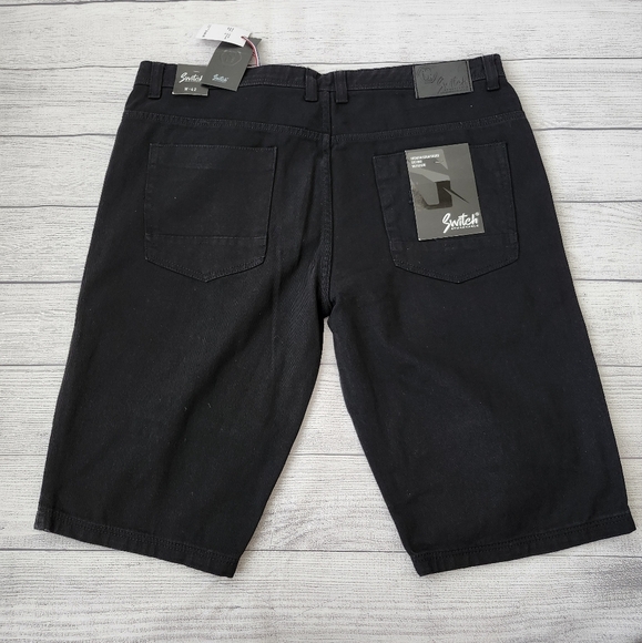 Plus Size Black Distressed Denim Shorts - Picture 14 of 16